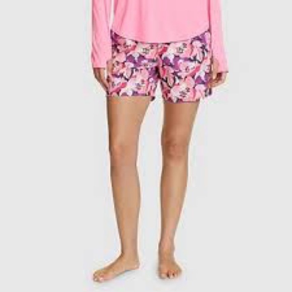 Eddie Bauer Marina Amphib shorts pink purple floral pattern size XS - Picture 1 of 8